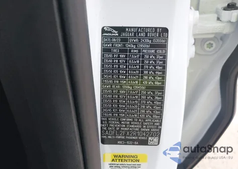 2024 Jaguar E-Pace R-Dynamic Se P250 Awd Automatic from USA, damaged, VIN SADFL2FX2R1042702